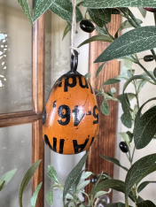 HANGING ORANGE EGG ORNAMENT *NEW* AVAIL JAN 2026